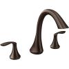 imageMOEN T943BN Eva Collection Two Handle Deck Mount Roman Tub Faucet Trim Kit Valve Required One Size Brushed NickelOil Rubbed Bronze