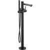 imageMoen 395BL Align OneHandle Freestanding Floor Mount Tub Filler with Handshower Matte BlackMatte Black