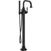 imageMoen S44507BG Colinet OneHandle Traditional Freestanding Floor Mount Tub Filler with Handshower Brushed GoldMatte Black