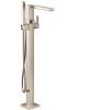 imageMoen S905 90 Degree OneHandle Freestanding Floor Mount Tub Filler with Handshower ChromeBrushed Nickel