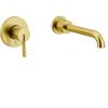 imageMoen WT6221BG CIA Single Handle Wall Mount Filler High Flow Tub Faucet with 10quot Spout Reach Brushed Gold