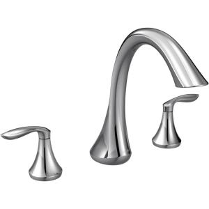 imageMOEN T943BN Eva Collection Two Handle Deck Mount Roman Tub Faucet Trim Kit Valve Required One Size Brushed NickelChrome