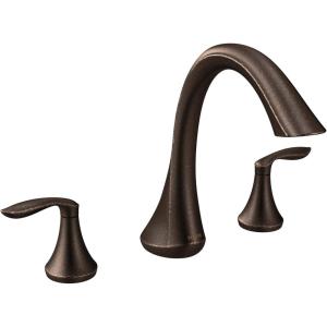 imageMOEN T943BN Eva Collection Two Handle Deck Mount Roman Tub Faucet Trim Kit Valve Required One Size Brushed NickelOil Rubbed Bronze