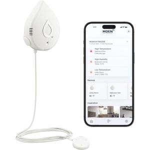 imageMoen 920006 Foot Sensing Add Use Flo Smart Detector 920004 Sold Separately 6 ft Leak Sensor Extension Cable Accessory WhiteWhite