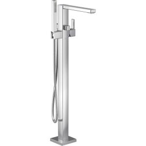 imageMoen S905 90 Degree OneHandle Freestanding Floor Mount Tub Filler with Handshower ChromeChrome