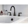 imageMoen 86924BRB Banbury High Arc Roman Tub Faucet 16 Gpm 3 Holes 10 in Center Distance 2 Lever Handle 534 in H Spout 12quot