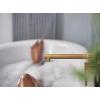 imageMoen WT391BG Align Single Handle Wall Mount Filler High Flow Tub Faucet with 10quot Spout Reach Brushed Gold