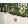 imageMoen WT391BG Align Single Handle Wall Mount Filler High Flow Tub Faucet with 10quot Spout Reach Brushed Gold