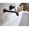imageMoen WT681ORB Dartmoor Single Handle Wall Mount Filler High Flow Tub Faucet with 10quot Spout Reach Oil Rubbed BronzeBrushed Nickel