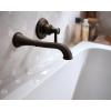 imageMoen WT681ORB Dartmoor Single Handle Wall Mount Filler High Flow Tub Faucet with 10quot Spout Reach Oil Rubbed BronzeBrushed Nickel