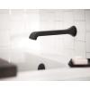 imageMoen WT901 Genta LX Single Handle Wall Mount Filler High Flow Tub Faucet with 10quot Spout Reach ChromeMatte Black