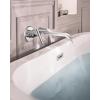 imageMoen WTS981 Doux Single Handle Wall Mount Filler High Flow Tub Faucet with 10quot Spout Reach Chrome