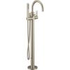 imageMoen 615BG CIA Collection One Handle Freestanding Floor Mount Tub Filler with Handshower Brushed GoldBrushed Nickel