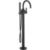 imageMoen 615BG CIA Collection One Handle Freestanding Floor Mount Tub Filler with Handshower Brushed GoldMatte Black