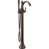 imageMoen Brushed Nickel Wynford OneHandle Freestanding Floor Mount Tub Filler with Handshower Includes Interchangeable Handle 655BNOil Rubbed Bronze