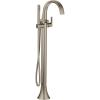 imageMoen Doux Matte Black OneHandle Freestanding Floor Mount Bathtub Filler with Handshower Free Standing Tub Faucet S3105BLBrushed Nickel