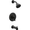 imageMoen T2903EPBL Gibson PosiTemp Pressure Balancing EcoPerformance Modern Tub and Shower Trim Valve Required Matte Black