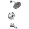 imageMoen TS2203BN Doux PosiTemp Pressure Balancing Tub and Shower Trim Kit Valve Required Brushed NickelChrome