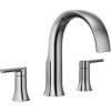 imageMoen TS983BL Doux TwoHandle Roman Tub Faucet Valve Required Matte BlackChrome