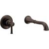 imageMoen WT681ORB Dartmoor Single Handle Wall Mount Filler High Flow Tub Faucet with 10quot Spout Reach Oil Rubbed BronzeBrushed Nickel