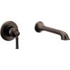 imageMoen WT681ORB Dartmoor Single Handle Wall Mount Filler High Flow Tub Faucet with 10quot Spout Reach Oil Rubbed BronzeOil Rubbed Bronze
