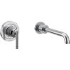 imageMoen WT961 Gibson Single Handle Wall Mount Filler High Flow Tub Faucet with 10quot Spout Reach Chrome