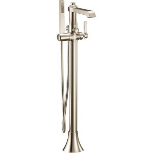 imageMoen S931 Flara OneHandle Freestanding Floor Mount Tub Filler with Handshower ChromePolished Nickel