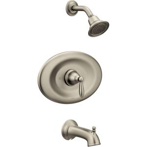 imageMoen T2157EPORB Brantford PosiTemp EcoPerformance Tub and Shower Trim Kit Valve Required Oil Rubbed BronzeBrushed Nickel