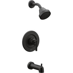 imageMoen T2903EPBL Gibson PosiTemp Pressure Balancing EcoPerformance Modern Tub and Shower Trim Valve Required Matte Black