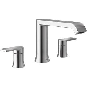 imageMoen T908 Genta LX TwoHandle Deck Mounted Modern Roman Tub Faucet Valve Required Chrome