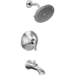imageMoen TS2203BN Doux PosiTemp Pressure Balancing Tub and Shower Trim Kit Valve Required Brushed NickelChrome