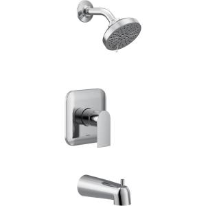 imageMoen UT2473EP Genta LX MCORE 2Series 1Handle Tub and Shower Trim Kit Valve Required ChromeChrome