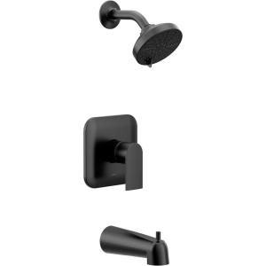 imageMoen UT2473EP Genta LX MCORE 2Series 1Handle Tub and Shower Trim Kit Valve Required ChromeMatte Black