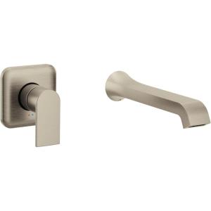 imageMoen WT901 Genta LX Single Handle Wall Mount Filler High Flow Tub Faucet with 10quot Spout Reach ChromeBrushed Nickel