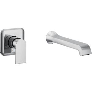 imageMoen WT901 Genta LX Single Handle Wall Mount Filler High Flow Tub Faucet with 10quot Spout Reach ChromeChrome