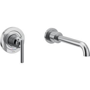 imageMoen WT961 Gibson Single Handle Wall Mount Filler High Flow Tub Faucet with 10quot Spout Reach Chrome