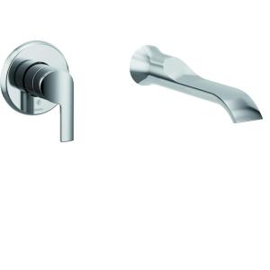 imageMoen WTS981 Doux Single Handle Wall Mount Filler High Flow Tub Faucet with 10quot Spout Reach Chrome