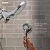 imageMoen Ronan Matte Black SingleHandle Modern Tub and Shower Faucet with Round Handheld Rain Shower Spray Head Featuring Magnetix Valve Included 82021BLChrome