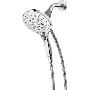imageMOEN 26112SRN Engage Spot Resist Brushed Nickel SixFunction Removable Handheld Showerhead with Magnetic Docking System 55InchChrome