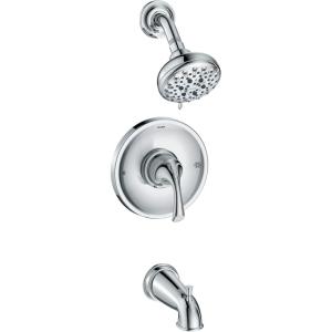 imageMoen Idora Spot Resist Brushed Nickel PosiTemp Tub and Shower with Valve Included 82115SRNChrome
