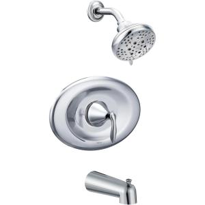 imageMoen T2139EPBN Eva PosiTemp EcoPerformance Tub and Shower Trim Kit Valve Required Brushed NickelChrome