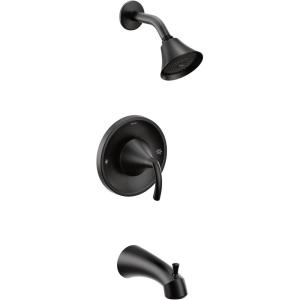 imageMoen T2743EP Glyde PosiTemp TubShower Faucet ChromeMatte Black