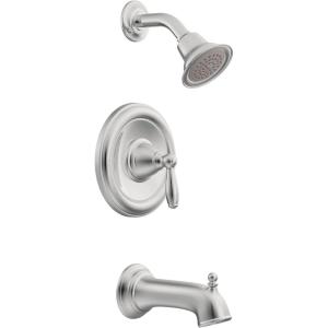 imageMoen T62153EP Brantford PosiTemp Pressure Balancing EcoPerformance Tub and Shower Trim Kit Without Valve 1 Chrome