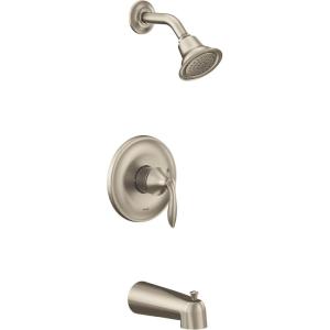imageMoen UT2133EPBN Eva Collection MCORE 2Series 1Handle Tub and Shower Trim Kit Valve Required Brushed NickelBrushed Nickel