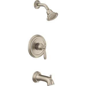imageMoen UT2153EPBN Brantford MCORE 2Series 1Handle Tub and Shower Trim Kit Valve Required Brushed NickelBrushed Nickel