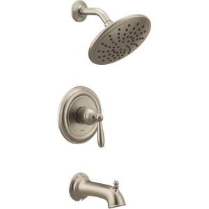 imageMoen UT2253EPORB Brantford MCORE 2Series 1Handle Tub and Shower Trim Kit Valve Required Oil Rubbed BronzeBrushed Nickel