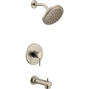 imageMoen UT3293 Align MCORE 3Series 1Handle Tub and Shower Trim Kit Valve Required ChromeBrushed Nickel