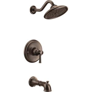 imageMoen UT3313 Belfield MCORE 3Series 1Handle Tub and Shower Trim Kit Valve Required ChromeOil Rubbed Bronze