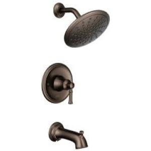 imageMoen T2283EPORB Dartmoor Tub Shower Faucet System with Rainshower Showerhead without Valve Oil Rubbed BronzeOil Rubbed Bronze