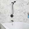 imageMoen Beric Matte Black Single Handle Modern Tub and Shower Faucet with Handshower Valve Included 82775BLMatte Black